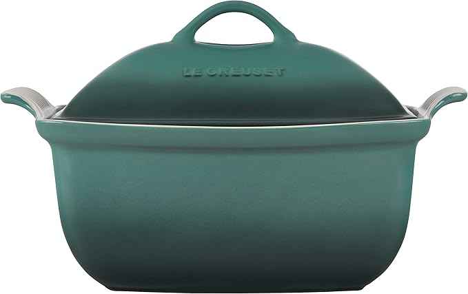 Le Creuset Heritage Stoneware Deep Baker with Lid, 4.5 qt., Artichaut