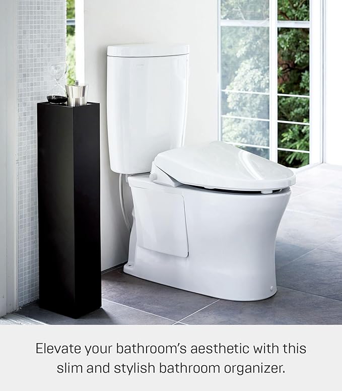 Yamazaki Home Tower Slim Bathroom Storage, Toilet Paper Stocker - Steel -