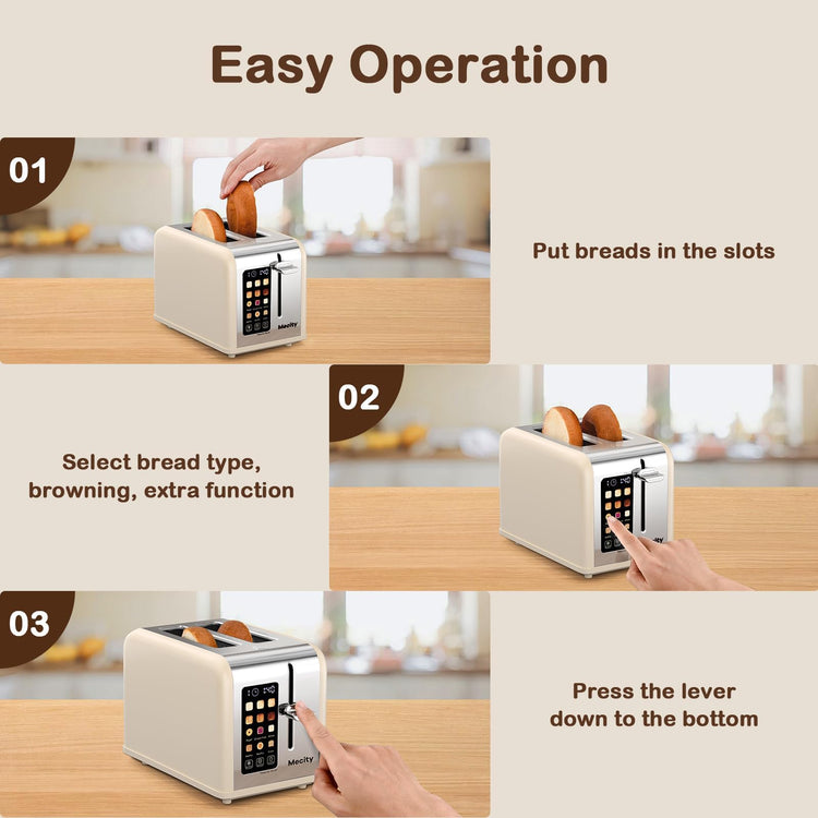 2 Slice Touch Screen Toaster