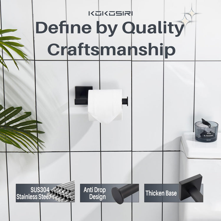 Toilet Paper Holder for Bathroom Toilet Roll Holder Hold Mega Rolls Wall Mounted