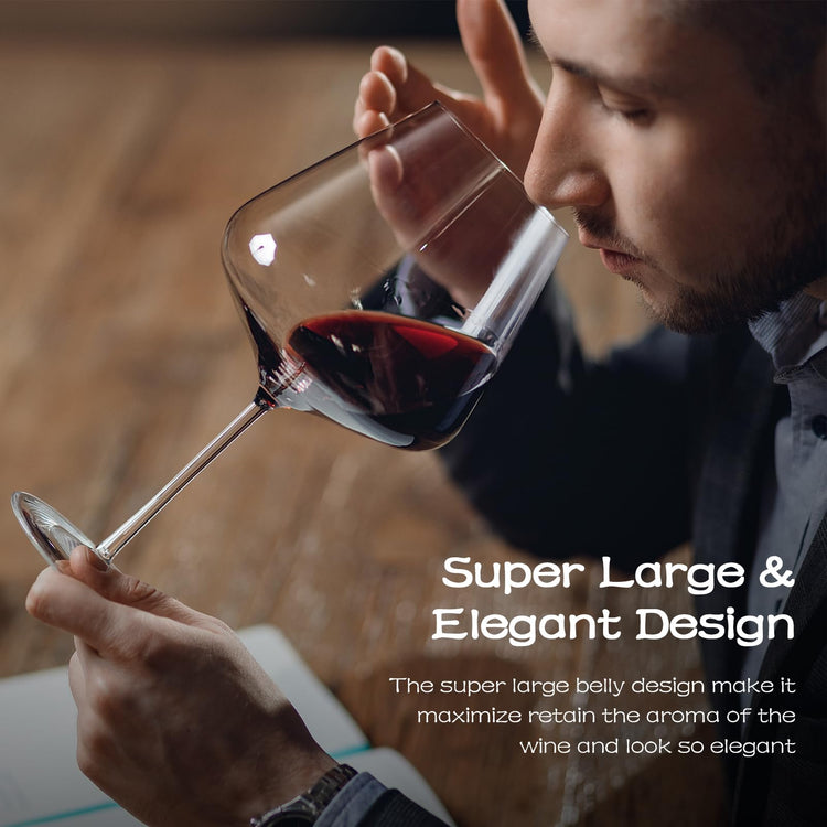 Super Large 28Oz Wine Glasses Set of 4 (4 Count)