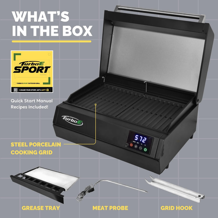 Turbo E Sport Compact Electric Grill