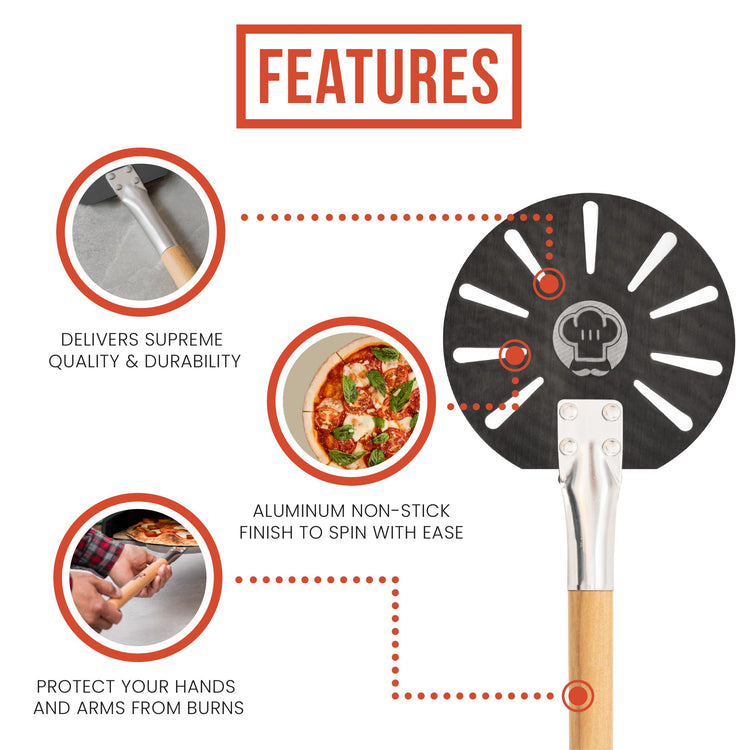 7 Inch Pizza Turning Peel Turner