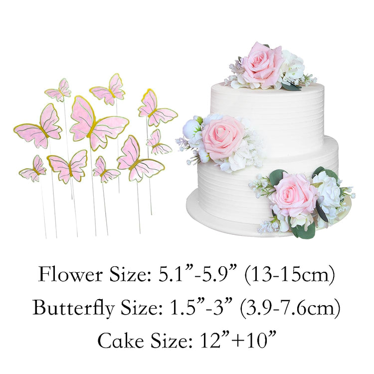 3Pcs Premade Cake Flowers (3 Count)