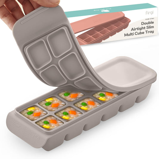 0.7 oz 12 Sections Silicone Ice Cube Freezer Tray with Lid