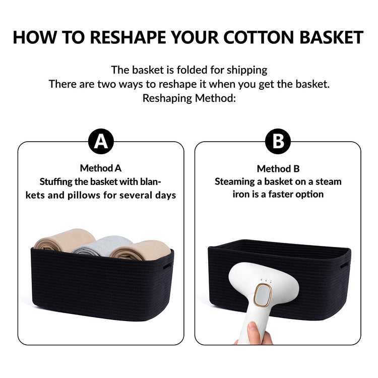 Large Storage Baskets for Organizing (4 Count)
