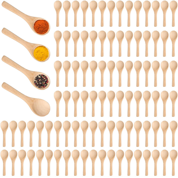 100 Pcs Small Wooden Spoons (100 Count)