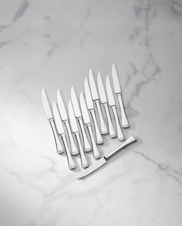 Lenox Portola 12-Piece Steak Knife Set, 3.60 LB, Metallic