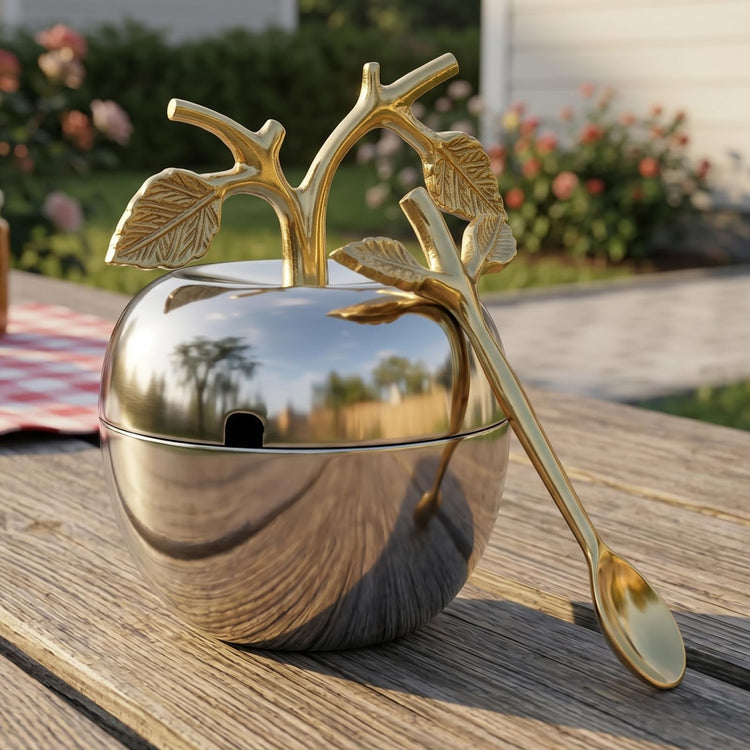 Silver Honey Jar Dish