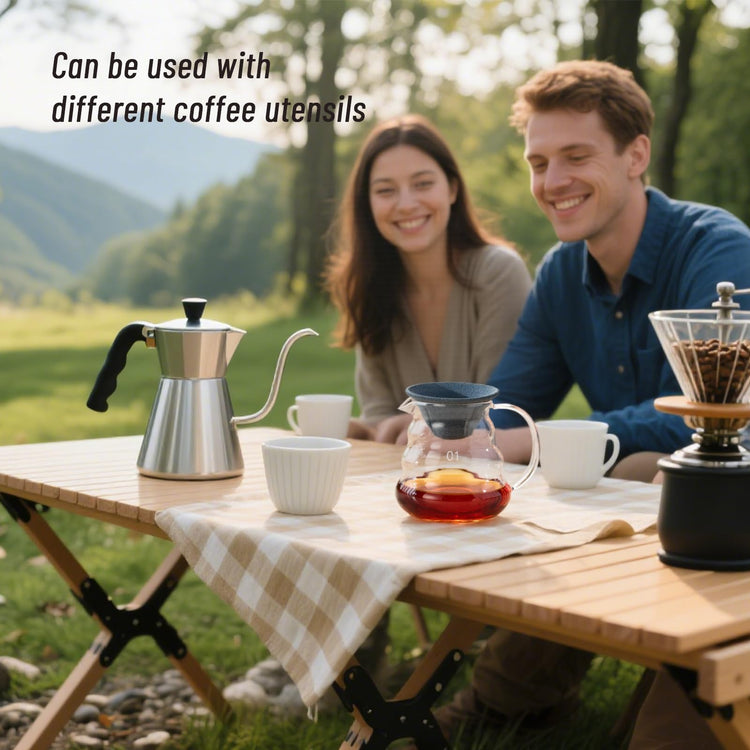 Ceramic Pour Over Coffee Dripper Set with Stand for 1 Cup Brewing