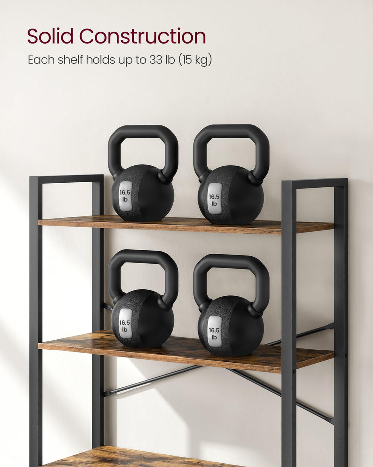 6 Tier Bookshelf with Steel Frame