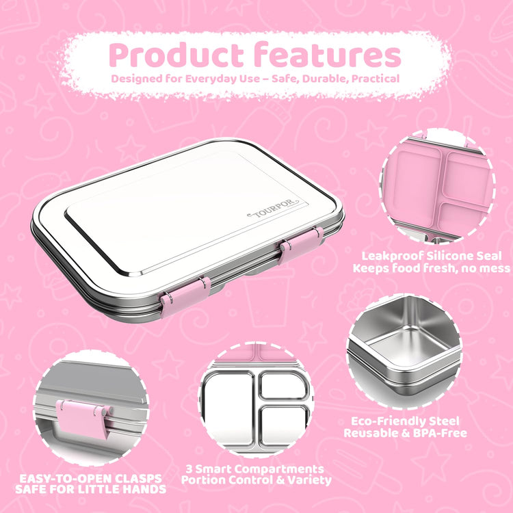 Stainless Steel Bento Box for Kids 1000ml
