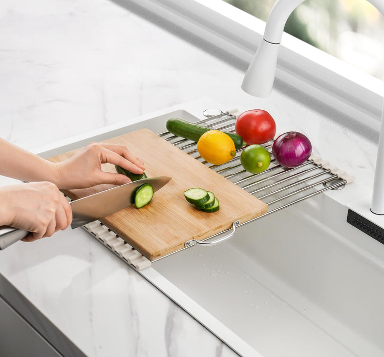 Roll Up Dish Drying Rack Over Sink