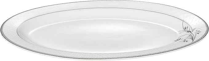 Lorenzo 57 Piece Elegant Bone China Service for 8 Viola Dinnerware Sets, Silver