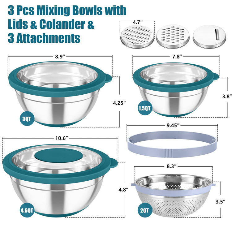 Mixing Bowls with Colander (4 Count)