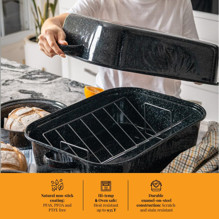 25 lb Rectangular Roaster Set