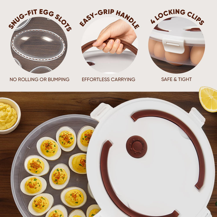 2 Pack Deviled Egg Container with Lid (2 Count)