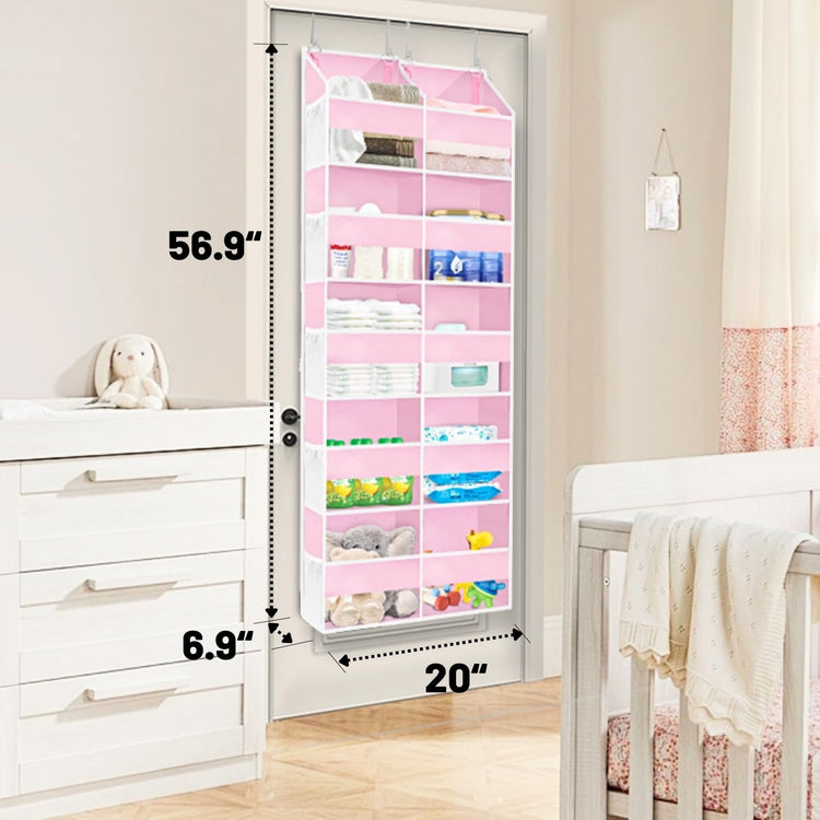 Pink Over The Door Organizer 5 Tiers
