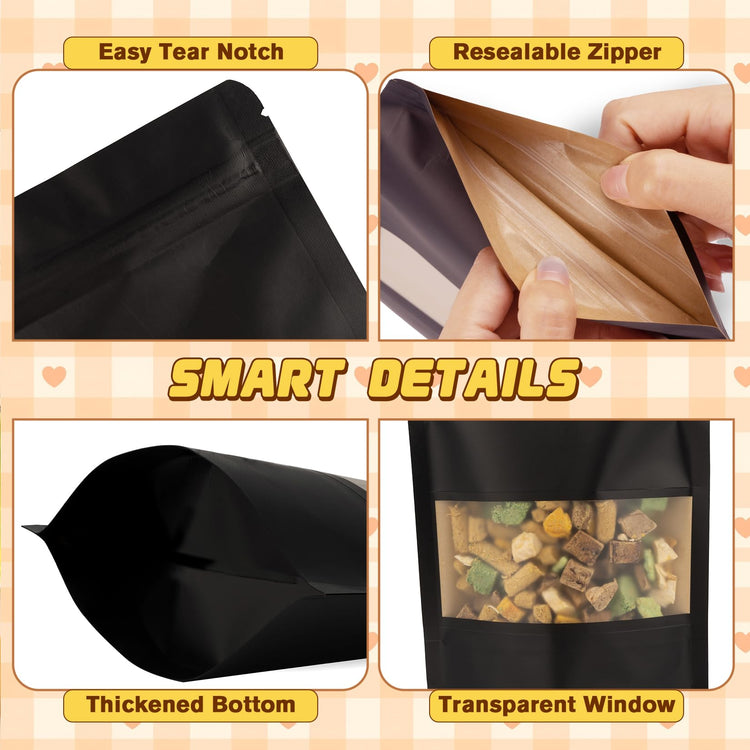 50 Pack Resealable Treat Bags