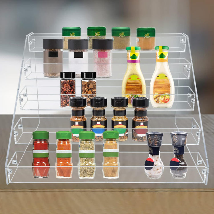 Clear Acrylic Spice Rack for Countertops