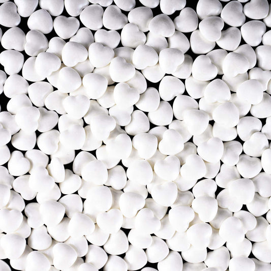 White Heart Shapes Sprinkles (4.58 Ounce)