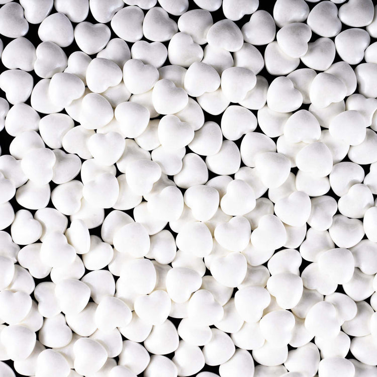 White Heart Shapes Sprinkles (4.58 Ounce)