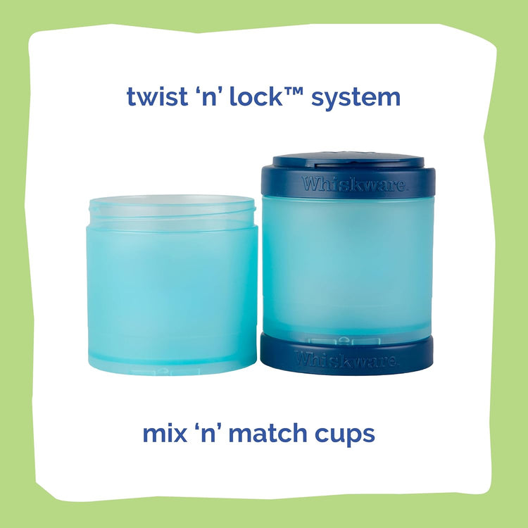 Whiskware Disney Princess Stackable Snack Containers for Kids, 3 Stackable Snack Cups for School and Travel, Mulan and Cri-Kee