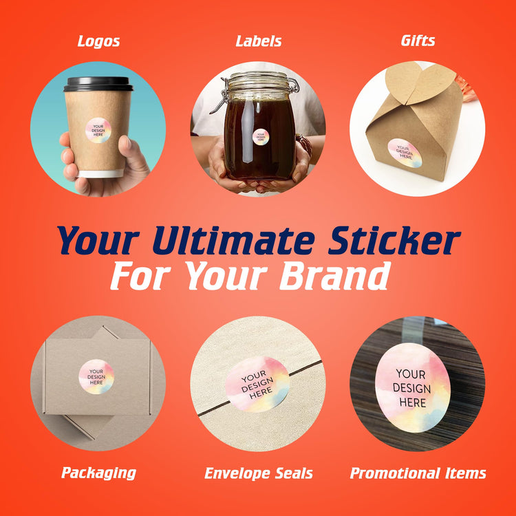 Custom Vinyl Stickers Your Image (100 Count)
