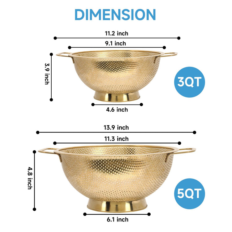 Gold Strainer for Kitchen