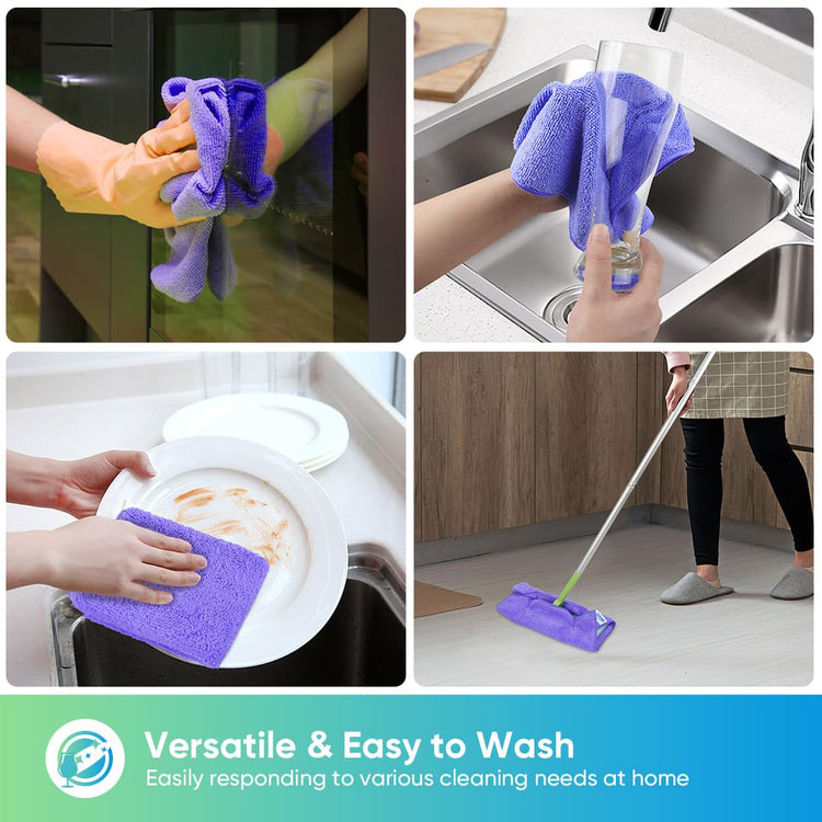 Purple Microfiber Cleaning Cloth (12 Count)