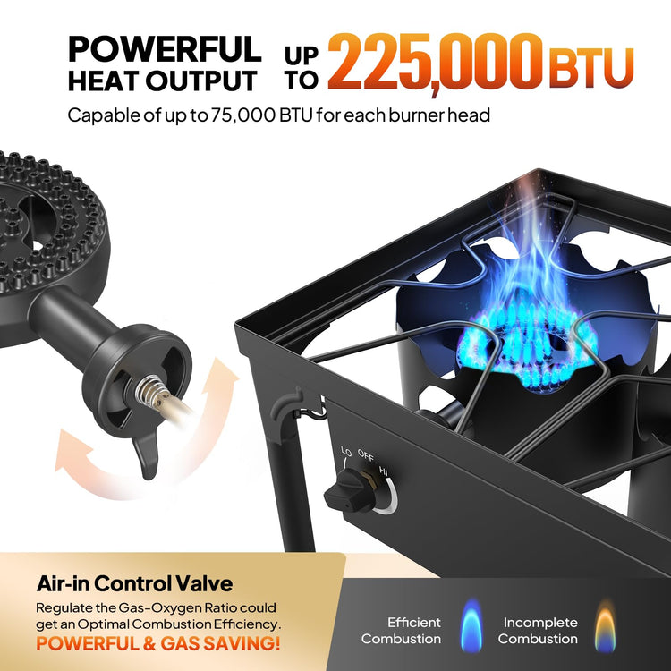3 Burner Propane Gas Stove