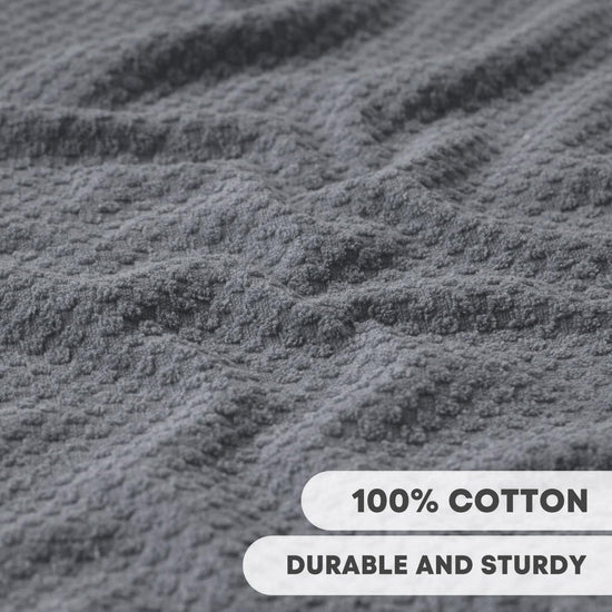 Artoid Mode Ring Spun Cotton Grey Kitchen Dish Towels, 15x25 Inch Ultra Soft Absorbent Quick Drying Household Cleaning Tea Towels Bar Towels Set of 4 - Nestoria