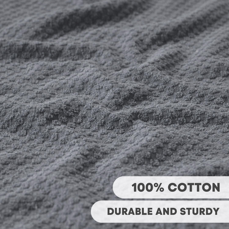 Artoid Mode Ring Spun Cotton Grey Kitchen Dish Towels, 15x25 Inch Ultra Soft Absorbent Quick Drying Household Cleaning Tea Towels Bar Towels Set of 6 - Nestoria
