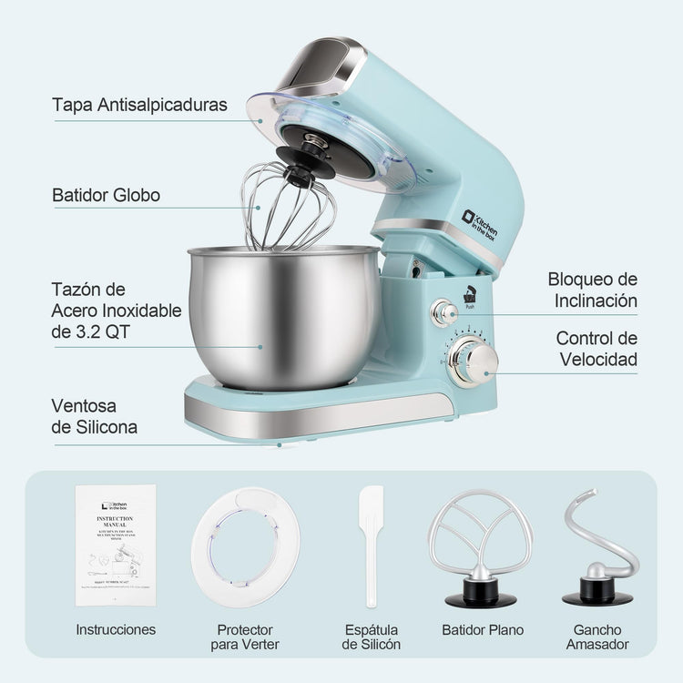 Stand Mixer 3.2Qt Small Electric Food Mixer