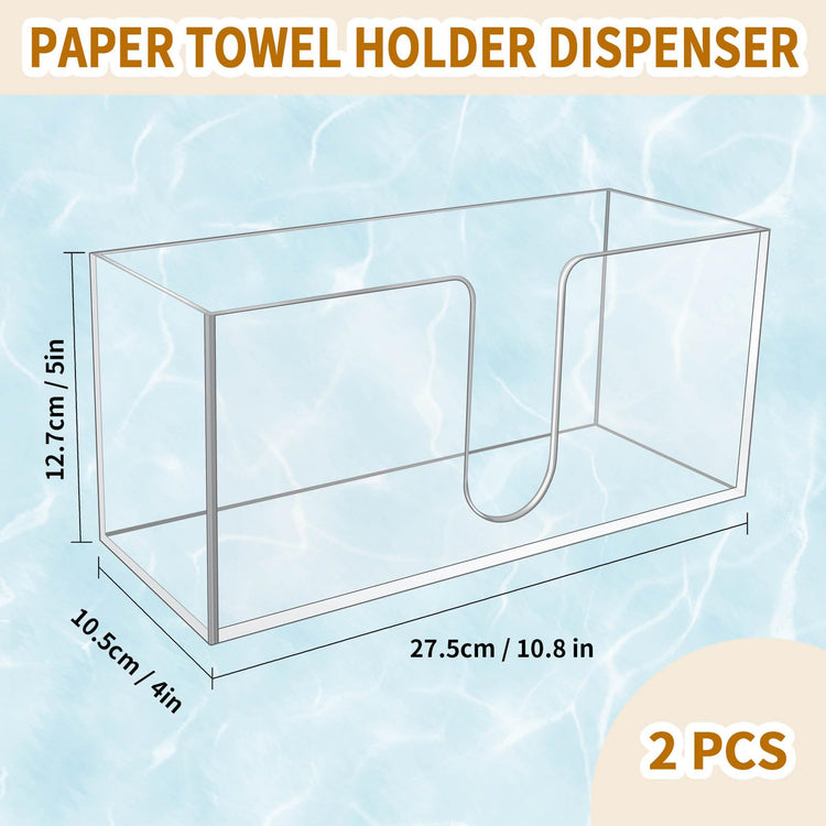 4 Pack Acrylic Paper Towel Holder (4 Count)