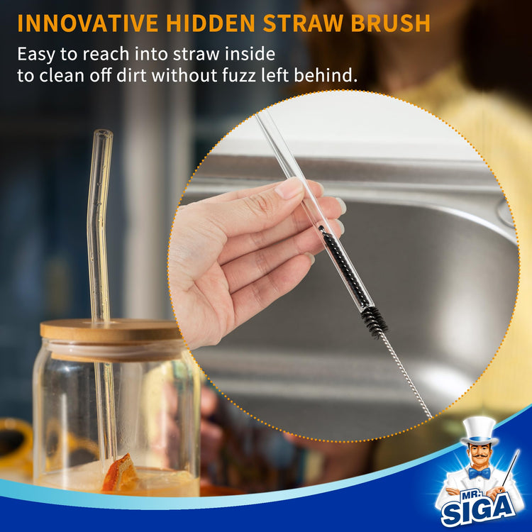 Water Bottle Brush and Straw Cleaner Brush with Long Handle