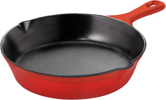 Utopia Kitchen Saute Frying Pan 6.5 Inch, Cast Iron Chefs Pan, Pre Seasoned Cast iron Skillet, Safe Grill Cookware for Indoor & Outdoor Use, Red - Nestoria