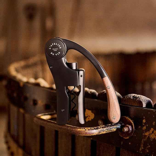 L’Atelier du Vin Oeno Motion Black & Wood Lever Corkscrew | Luxury Wine Bottle Opener Premium Gift Box Hand Made Wine Tasting Accessories, Sommelier, Bartenders, Table Centerpiece Designed In France