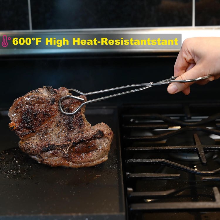 9 Inch Heavy Duty Stainless Steel Kitchen Tongs