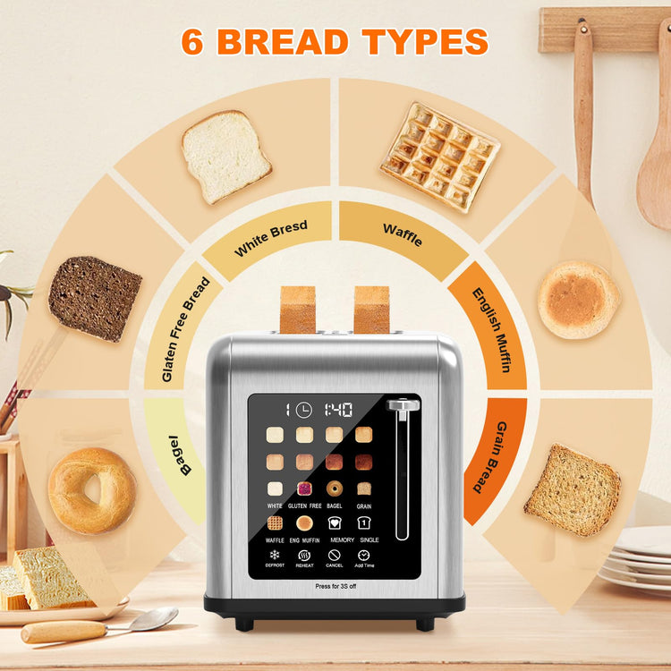 2 Slice Toaster Touch Screen