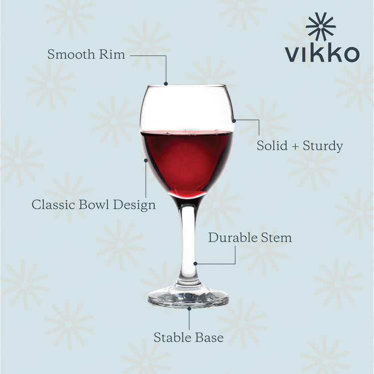 8.5 Ounce Small Wine Glasses Set of 6