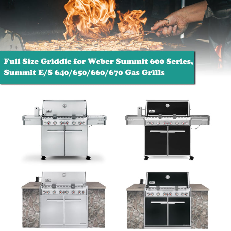 Full Size Griddle for Weber Summit 600 Series Grills