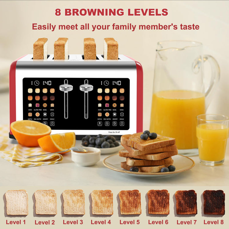 4 Slice Toaster Touch Screen (4 Count)