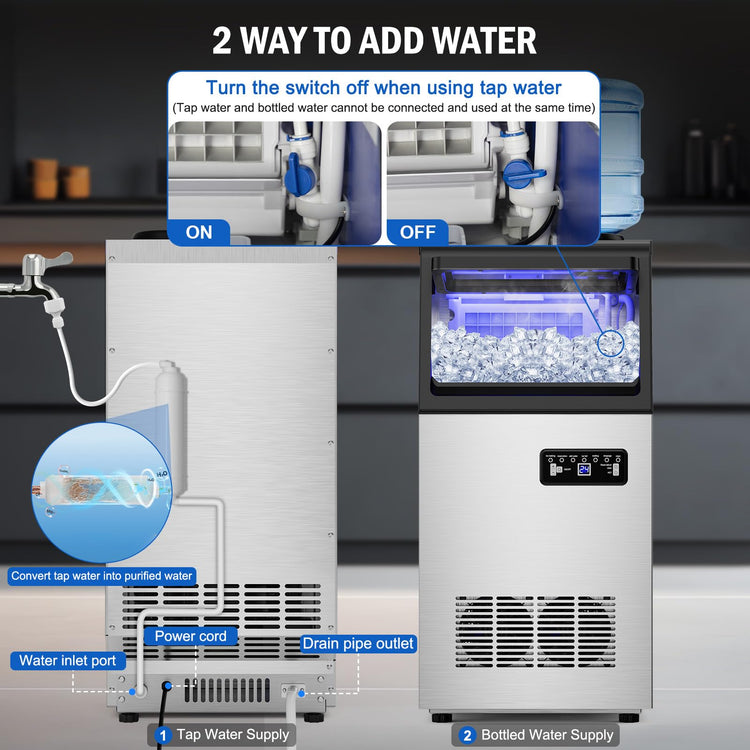 120 lbs Commercial Ice Maker Undercounter Built