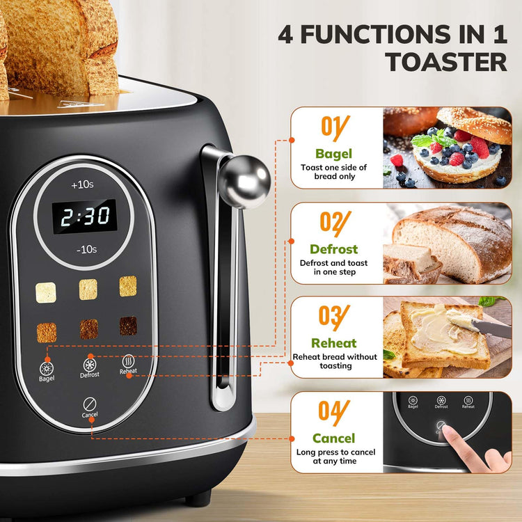 Smart Touch Screen Toaster 2 Slice