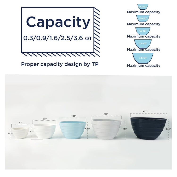 Mixing Bowls with Lids (5 Count)
