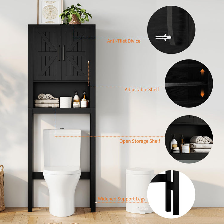 23.6 Inches Wide Toilet Rack with Over The Toilet Storage Cabinet