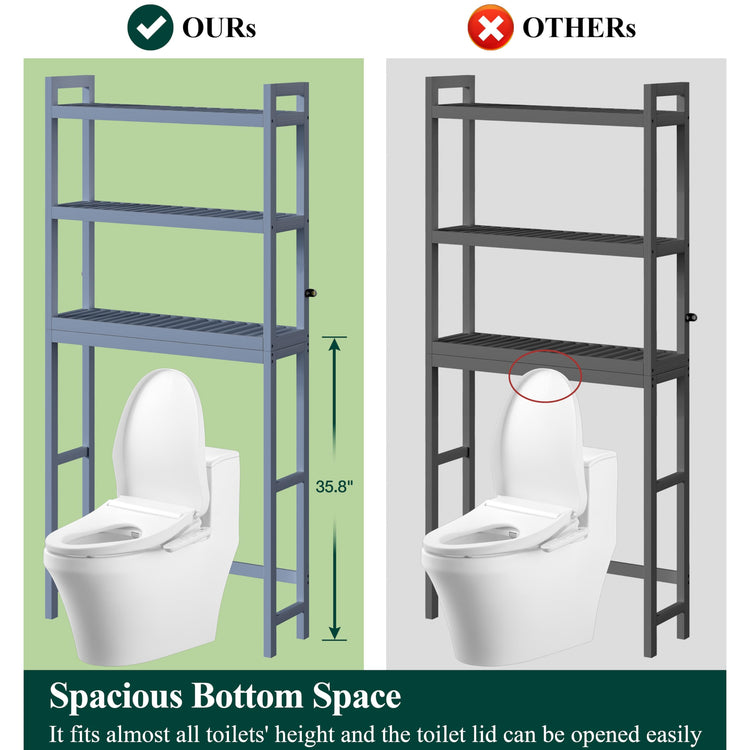Bamboo Over The Toilet Storage Cabinet (3 Count)