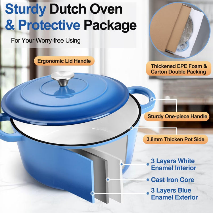 6QT Enameled Dutch Oven
