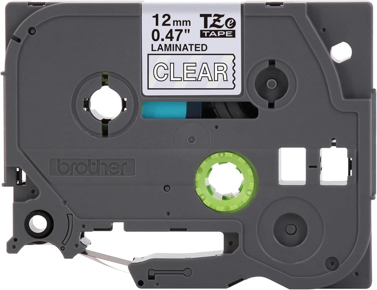 Brother TZe135 Laminated Tape, 1/2 Inch, White on Clear